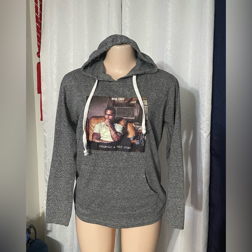 Dave East Paranoia: A True Story album cover hoodie Album y2k graphic top Small